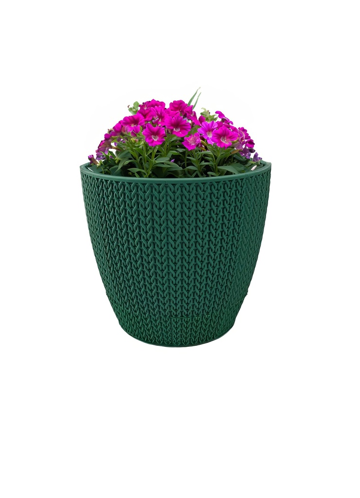 0.5LT Flower Pot, Green (60 pc/ctn)
