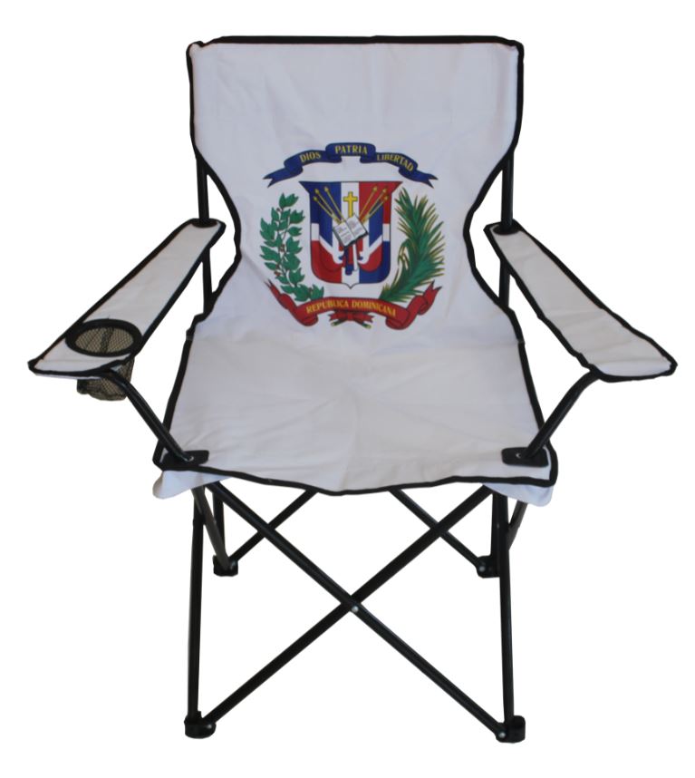 34" Polyester Dominican Folding Chair with Bag (8 pcs/ctn)