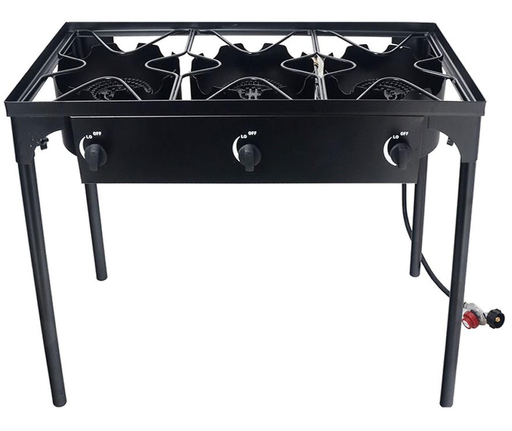 [6013] 3 Burner Propane Camp Stove w/ Stand & 1.5m Tube (1 pcs/ctn) Uniware Houseware Corp