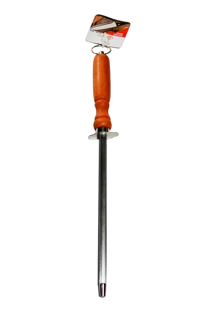 70721] 12 Knife Sharpener Stick with Wood Handle (48 pcs/ctn)