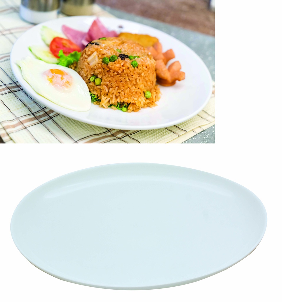 [AW209130] 13" Classic Oval Dinner Plate, White (24 pc/ctn) Uniware