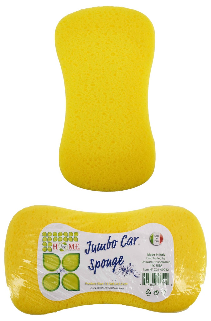 C21-00042] Jumbo Italian Yellow Car Sponge (24 pcs/ctn)