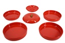 6 pc Stackable Melamine Apple Shape Plates (6 pcs/ctn)