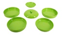 6 pc Stackable Melamine Apple Shape Plates (6 pcs/ctn)