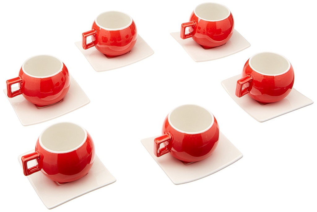 12 pc Cup and Saucer Set with Holder (6 sets/ctn)