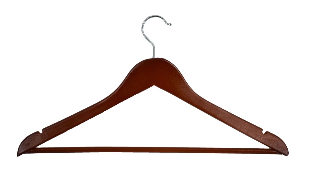 4 pc Grade A Dark Maple Wood Clothes Hanger (24 sets/ctn)