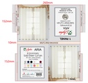 54"x84" Aria Voile Grommet Window Curtain, Beige (24 pc/ctn)