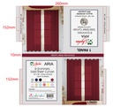54"x84" Aria Voile Grommet Window Curtain, Burgundy (24 pc/ctn)