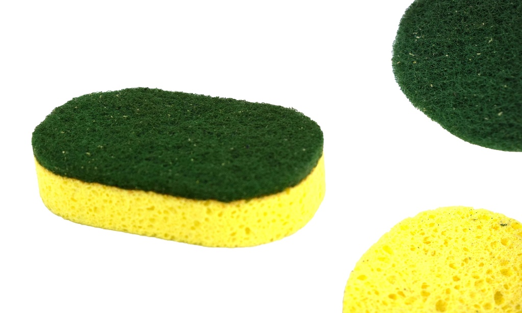 Jumbo Italian Oval Sponge with Scouring Pad (48 pcs/ctn)