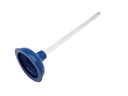 25" PS Clear Handle Blue PVC Plunger (24 pcs/ctn)