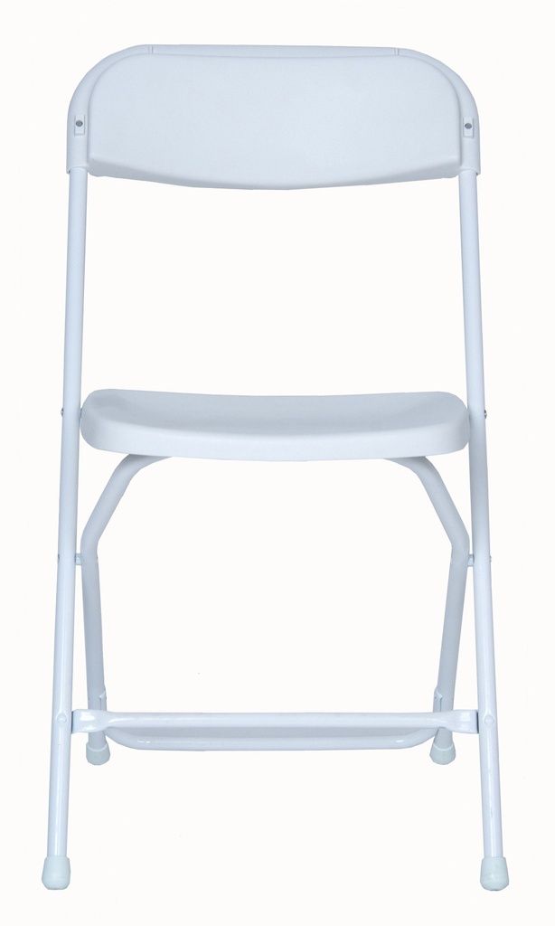 31.3" White Folding Chair with PP Seat and Back (12 pcs/ctn)