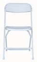 31.3" White Folding Chair with PP Seat and Back (12 pcs/ctn)