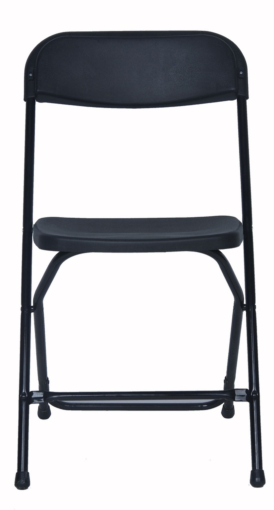 31.3" Black Folding Chair with PP Seat and Back (12 pcs/ctn)