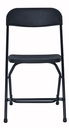 31.3" Black Folding Chair with PP Seat and Back (12 pcs/ctn)