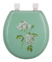17" Soft Lake Green Emboidered Toilet Seat (6 pcs/ctn)