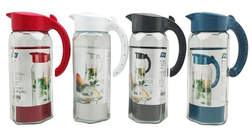 [GL7015] 1.6QT Glass Pitcher, Mixed Colors (12 pcs/ctn)