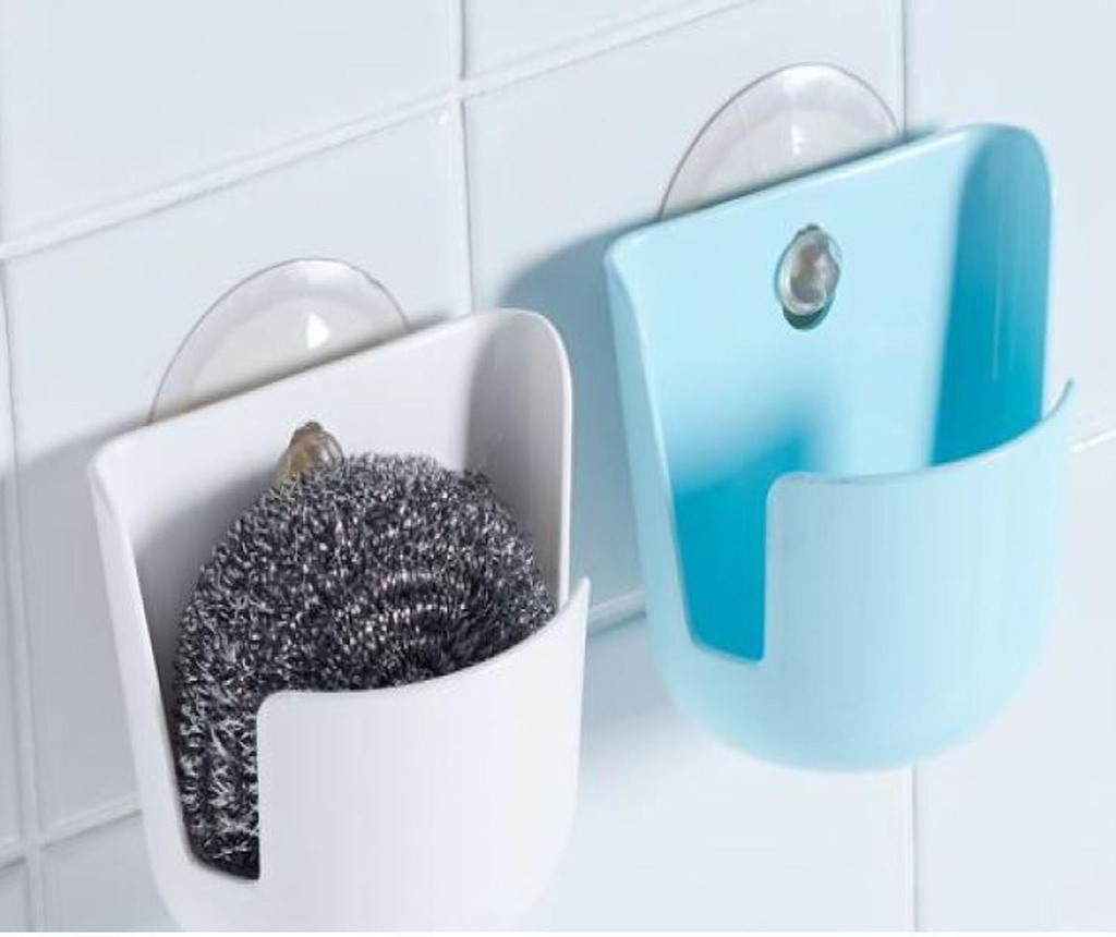 Sponge Holder with Suction, Mixed Colors (24 pcs/ctn)
