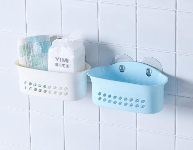 8" Sponge Holder with Suction, Mixed Colors (24 pcs/ctn)