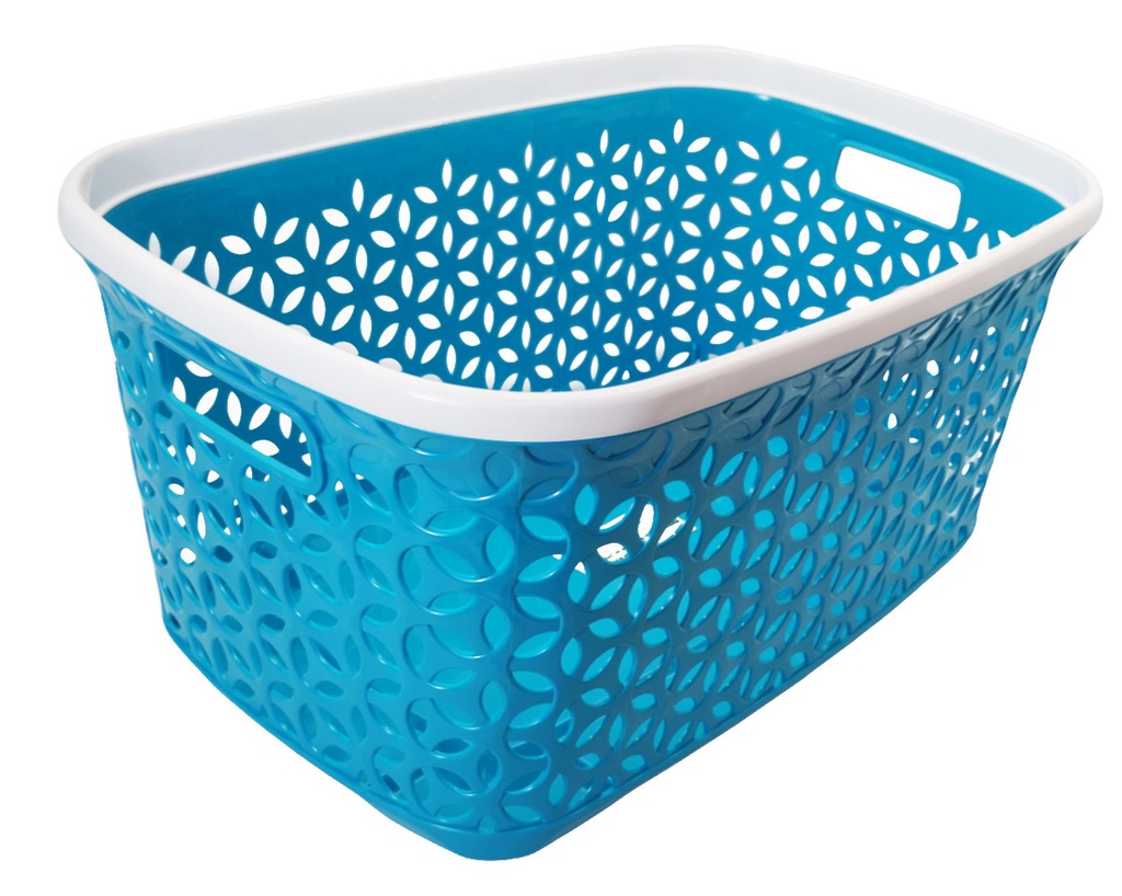 38 Liter Blue/White Hole Design Clothes Basket (15 pcs/ctn)