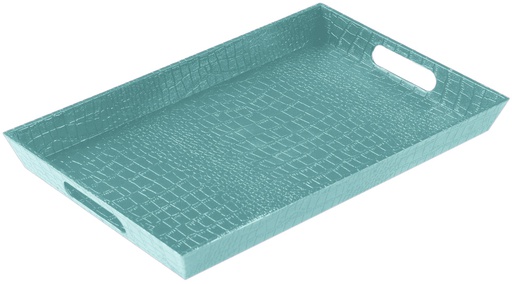 [P75001] 15"x9.8"x1" Leather Design Serving Tray, Mixed Color (24 pcs/ctn)