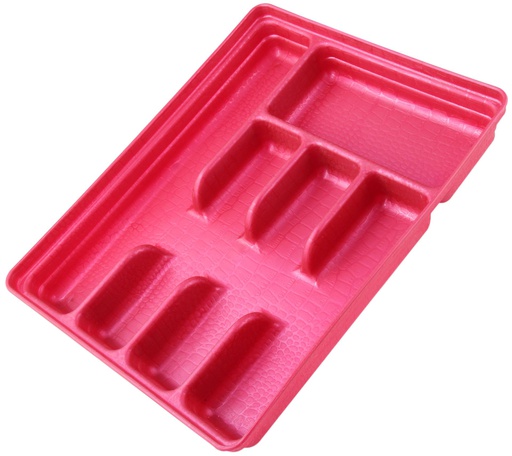 [P75004] Red Leather Design Utensil Organizer (24 pcs/ctn)