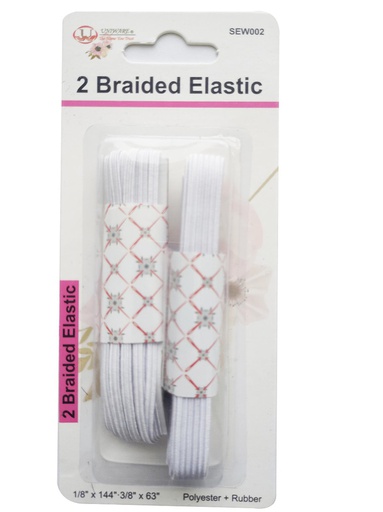 [SEW002] Black and White Braided Elastic Set (288 sets/ctn)