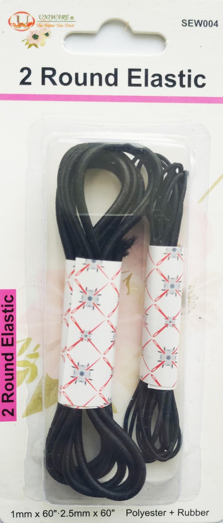 Black and White Round Elastic Set (288 pcs/ctn)