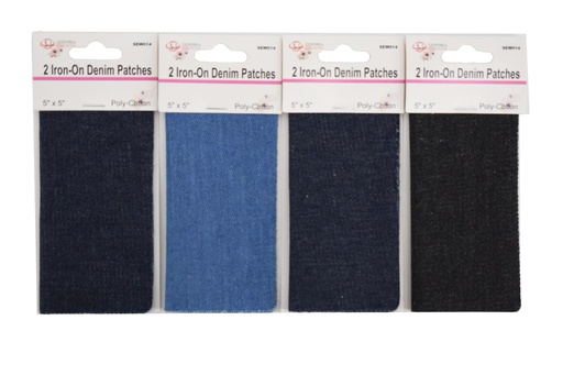 [SEW014] 2 pc Denim Patches, Mixed Colors (288 pcs/ctn)