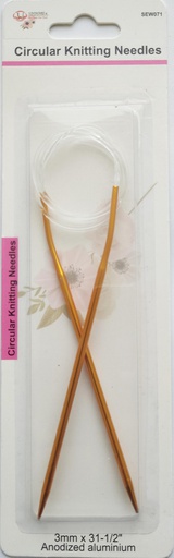 [SEW071] 2 pc Circular Knitting Needle Set, Mixed Colors (288 pcs/ctn