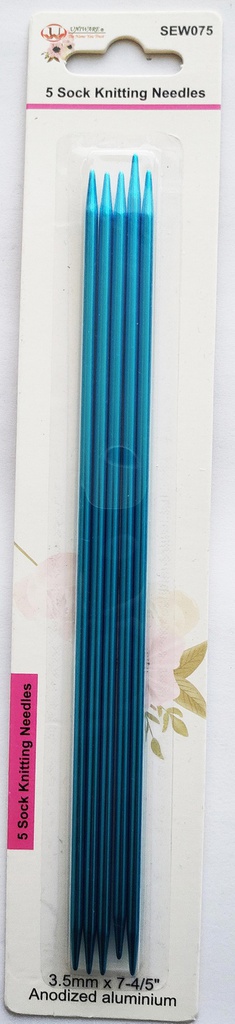 5 pc Sock Knitting Needle Set, Mixed Colors (288 pcs/ctn)