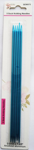 [SEW075] 5 pc Sock Knitting Needle Set, Mixed Colors (288 pcs/ctn)