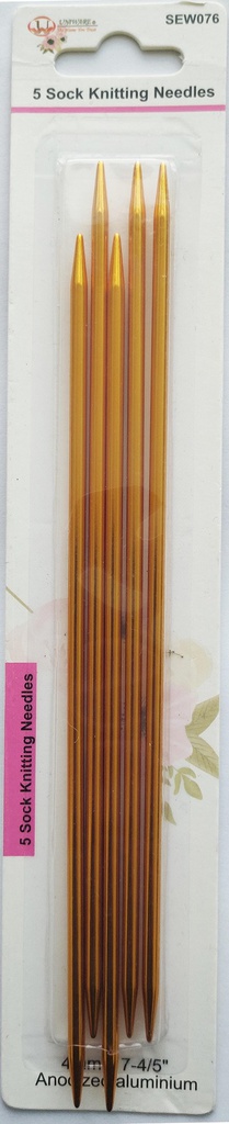 5 pc Sock Knitting Needle Set, Mixed Colors (288 pcs/ctn)
