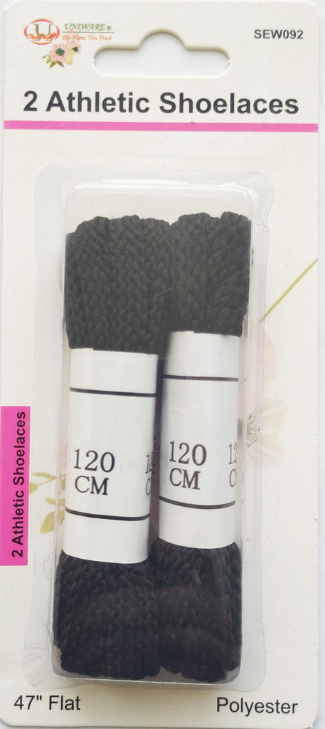 2 pc Polyester Flat Shoe Lace Set, Mixed Colors (288 pcs/ctn