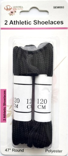[SEW093] 2 pc Polyester Round Shoe Lace Set, Mix Colors (288 pcs/ctn)