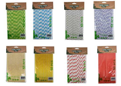 [ST50] 50 pc Paper Straws Pack (100 pcs/ctn)