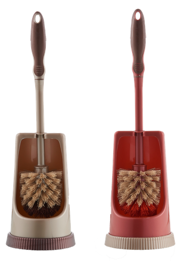 [16096] 15" Plastic Toilet Brush with Base, Mixed Colors (20 pcs/ctn