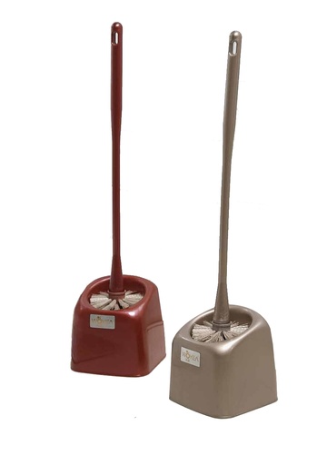 [16721] 21" Plastic Toilet Brush with Base, Mixed Colors (20 pcs/ctn