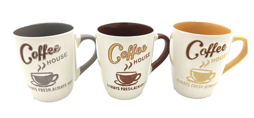 [6906] 11.85oz Coffee House Design Stoneware Mug (48 pcs/ctn)