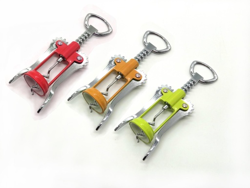[70954] Cork Screw with Easy Lever, Mixed Colors (48 pcs/ctn)