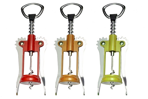 [70954] Cork Screw with Easy Lever, Mixed Colors (48 pcs/ctn)