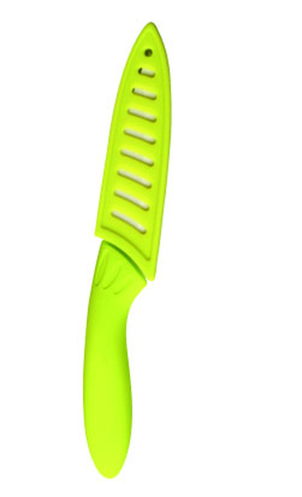 5" Green Ceramic Knife with Sheath (72 pcs/ctn)