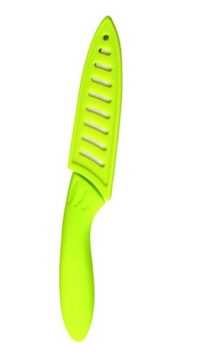 [76001] 5" Green Ceramic Knife with Sheath (72 pcs/ctn)