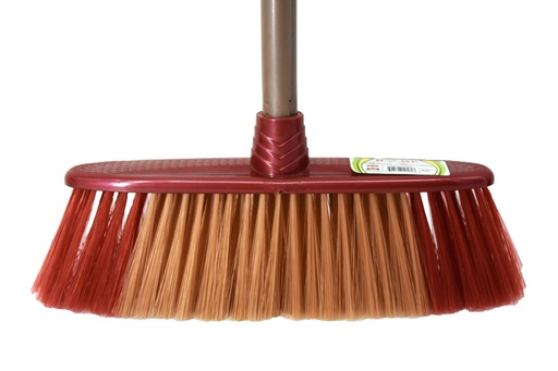 [C21-10560] 48" Indoor Broom with Handle, Mixed Colors (12 sets/ctn)