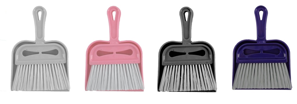 Mini Brush and Dust Pan Set, Mixed Colors (24 pcs/ctn)