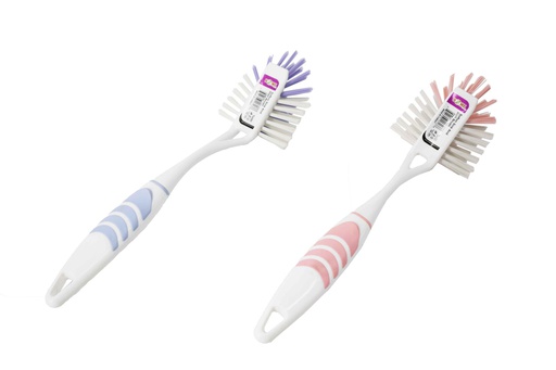 [C21-11313] Bathtub Scrub Brush with Handle, Mixed Colors (24 pcs/ctn)