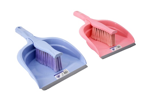 [C21-11316] Flower Hand Brush and Dust Pan Set, Mixed Colors (32 pcs/ctn