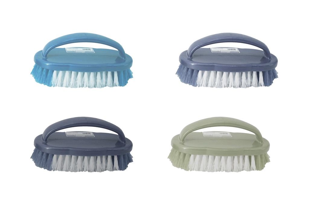 Cleaning Scrub Brush with Handle, Mixed Colors (12 pcs/ctn)