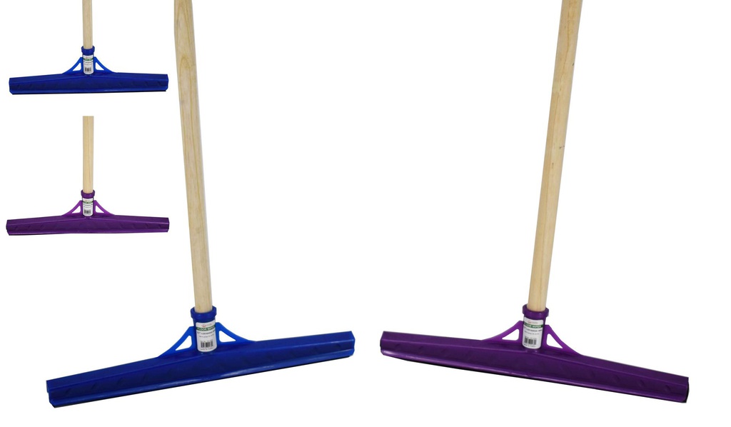 15.7" Floor Squeegee Wood Handle, Mixed Colors (24 pcs/ctn)