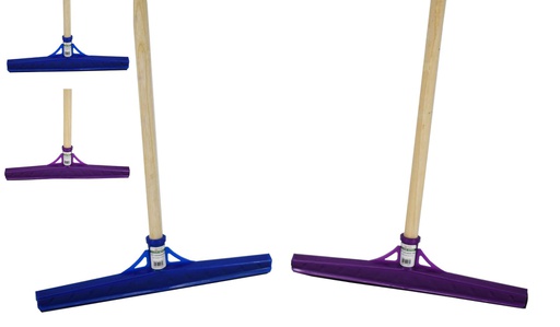 [C21-2230] 15.7" Floor Squeegee Wood Handle, Mixed Colors (24 pcs/ctn)