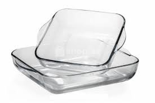 [GP159028] Borcam 2 pc 1950ml and 3200ml Glass Bakeware Set (4 sets/ctn)